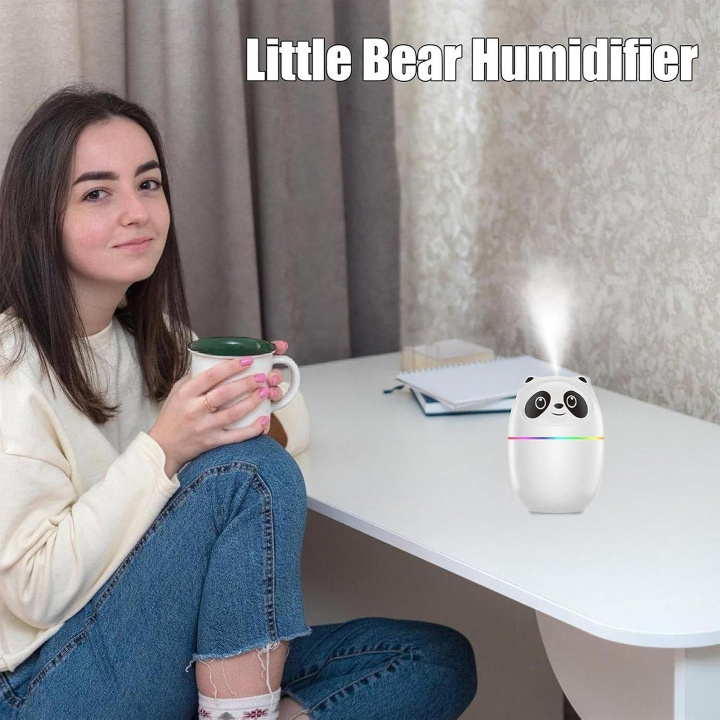 Mini Cute Panda Cool Mist Humidifier & Aroma Diffuser