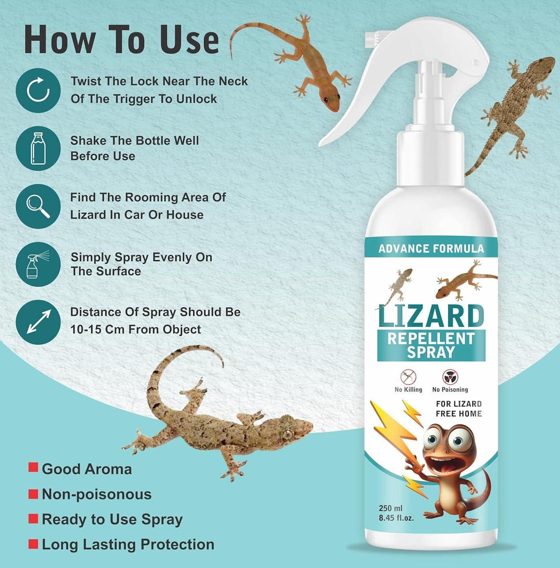 LizardAway Spray Shield – Natural. Powerful. Safe. 🌿🦎🏠 ( BUY 1 GET 1 FREE )